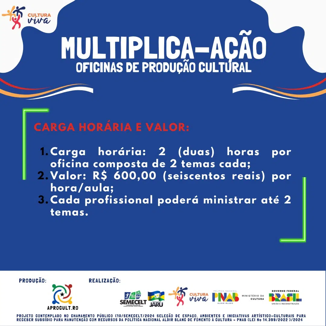 A APROCULT.RO torna público o Edital de Chamamento Simplificado para seleção de profissionais in (4)
