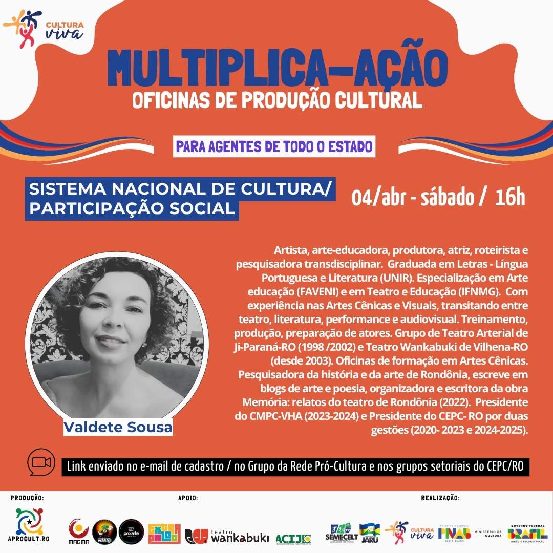 🎭 O projeto Multiplica-Ação inicia AMANHÃ a série de oficinas gratuitas e online de produção cu (1)